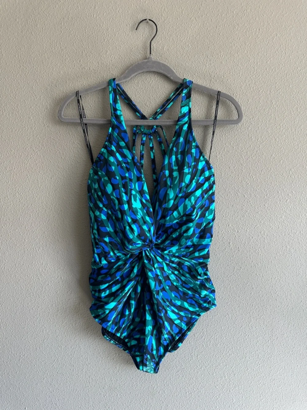 NWT Magicsuit Miraclesuit Blue Animal Instinct Dres One-Piece Swimsuit 16 - Picture 2 of 12